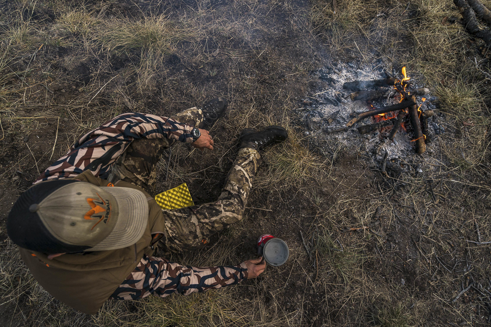 Building a fire in the backcountry