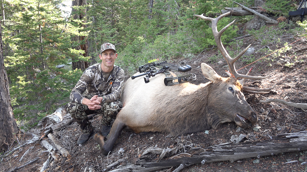 Brad Brooks with his archery bull elk