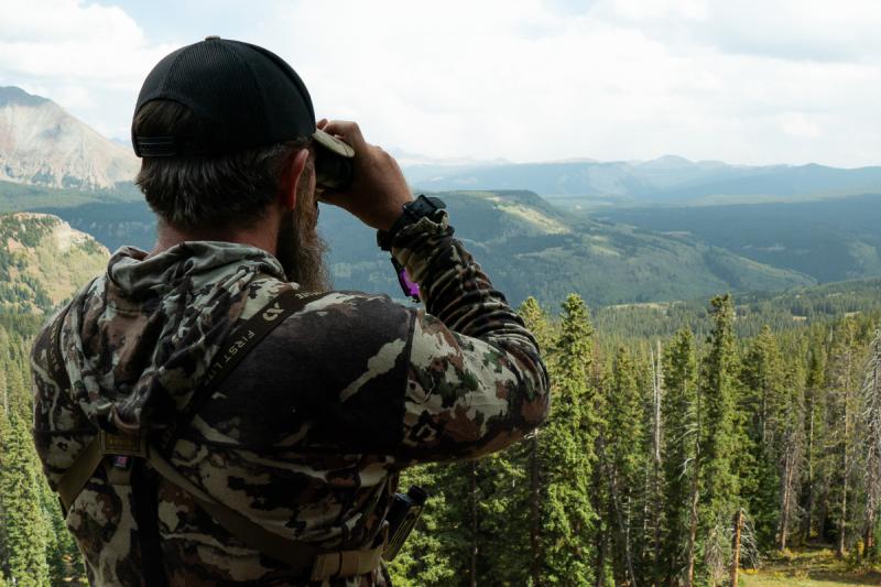 Eric Voris glassing solo in the backcountry